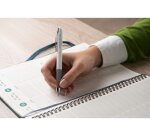 Roller pentel floatune retractable double bille      pointe moyenne 0,8mm encre    noire corps blanc