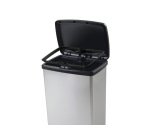 Poubelle cep tri elite double utilisation 1 ou 2 sac        ouverture pedale capacite 50l coloris gris