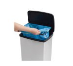 Poubelle cep tri elite double utilisation 1 ou 2 sac        ouverture pedale capacite 50l coloris gris