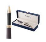Roller waterman hemisphere metallic capuchon clip pointe fine encre noire coloris noir lave coffret cadeau