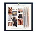Roller waterman hemisphere metallic capuchon clip pointe fine encre noire coloris noir lave coffret cadeau