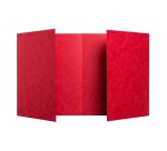 Protege-cahier exacompta carte lustree 225gr 17x22cm   coloris rouge lot 10 unites