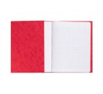 Protege-cahier exacompta carte lustree 225gr 17x22cm   coloris rouge lot 10 unites