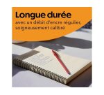 Stylo-bille bic cristal original glace pointe moyenne 1,0mm capuchon encre et       coloris assortis etui 7