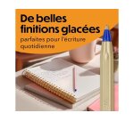 Stylo-bille bic cristal original glace pointe moyenne 1,0mm capuchon encre et       coloris assortis etui 7