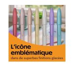 Stylo-bille bic cristal original glace pointe moyenne 1,0mm capuchon encre et       coloris assortis etui 7
