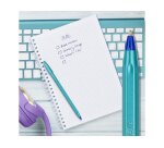 Stylo-bille bic cristal original glace pointe moyenne 1,0mm capuchon encre et       coloris assortis etui 7
