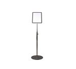 Presentoir sur pied tarifold magneto support metal hauteur 63 a 115cm coloris noir