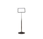 Presentoir sur pied tarifold magneto support metal hauteur 63 a 115cm coloris noir