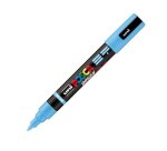 Marqueur posca pc5br peinture base eau inodore tout support pointe moyenne brush coloris  bleu clair