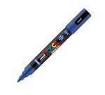 Marqueur posca pc5br peinture base eau inodore tout support pointe moyenne brush coloris  bleu fonce