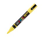 Marqueur posca pc5br peinture base eau inodore tout support pointe moyenne brush coloris  jaune