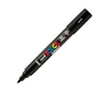Marqueur posca pc5br peinture base eau inodore tout support pointe moyenne brush coloris  noir