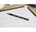 Crayon ardoise maped marker'peps bois effacable a  sec coloris noir