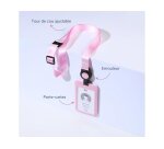AVERY Porte-carte avec tour de cou, rose pastel