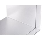 Serre-livres maul aluminium coins arrondis 10x8x10cm      coloris argent