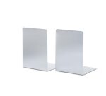 Serre-livres maul aluminium coins arrondis 16x15x21cm     coloris argent
