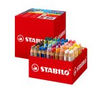 Crayon couleur stabilo woody multi-talent 3 en 1 maxi      schoolpack carton 76 unites + 4 taille-crayons
