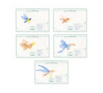 Tampon sodertex oiseaux a creer + 4 encreurs 17x13cm    coloris assortis pack 22 pcs