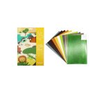 Feuille sodertex simili cuir adhesif 1mm savanna shades    20x30cm coloris assortis      paquet 10 feuilles