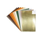 Feuille sodertex simili cuir adhesif 1mm forest shades     20x30cm coloris assortis      paquet 10 feuilles