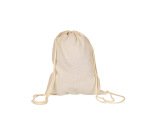 Sac a dos sodertex  100% coton 26x33cm coloris ecru    lot 10 unites