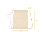 Sac a dos sodertex  100% coton 26x33cm coloris ecru    lot 10 unites