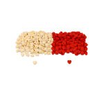 Perle sodertex coeur bois 1x1cm coloris assortis boite  400 unites