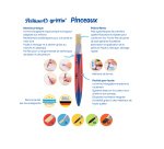 Pinceau pelikan griffix coloris et tailles assortis   blister 5 unites