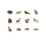 Gommette apli kids modele animaux ronde diam. 33mm pack 4 rouleaux 1440 unites
