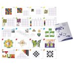 Atelier cubes miniland math premieres notions             mathematiques 100 cubes 10    coloris assortis 20 cartes d