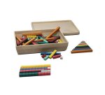 Reglettes wissner cuisenaire bois apprendre le calcul 126  pieces 10 modeles differnts   de 1 a 10 cm
