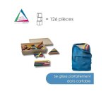 Reglettes wissner cuisenaire bois apprendre le calcul 126  pieces 10 modeles differnts   de 1 a 10 cm