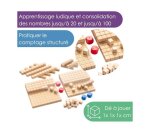 Jeux mathematiques wissner le tableau de 100 additions et   soustractions 2 plateaux de   centaines 22 reglettes 6