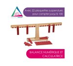 Balance mathematique wissner balance numerique et          arithmetique 22 plaques 22    boules 1 boite rangement