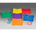 Geoplans wissner geoplans petits modeles activites de   geometrie lot de 6 unites et  elastiques couleurs
