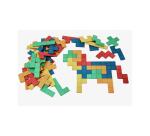Accessoires pour geometrie wissner pentominos en re wood 60 pieces 5 coloris assortis