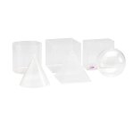Solides et volumes wissner volumes a remplir corps       transparents plastique 5      pieces 10 cm