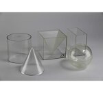 Solides et volumes wissner volumes a remplir corps       transparents plastique 5      pieces 10 cm