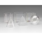 Solides et volumes wissner volumes a remplir corps       transparents plastique 5      pieces 10 cm