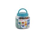 Connexion miniland polyedres en 3 dimensions emboitables   coloris et 7 formes assortis  le seau de 84 pieces