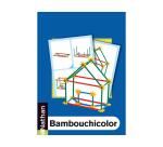 Bambouchicolor nathan lot de 12 fiches pour jeux de        construction bambouchicolor