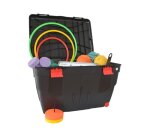 Malle rangement tremblay couvercle declipsable 2       roulettes capacite 110l       85x48x39cm