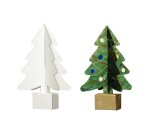 Sapin carton cleopatre 24cm coloris blanc lot de 30