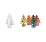 Sapin carton cleopatre 24cm coloris blanc lot de 30