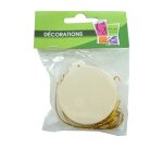 Lot suspensions boules et guirlandes graine creative    plates bois 6cm 6 unites