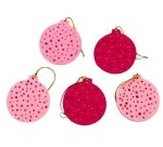 Lot suspensions boules et guirlandes graine creative    plates bois 6cm 6 unites