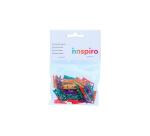 Pince a linge bois innspiro mini 3cm 6 coloris assortis   lot de 45