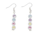 Perle plastique innspiro forme ronde plate 7mm         imprimee alphabet couleur sur fond blanc lot de 1200 perles
