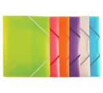 Chemise 3 rabats office plast polypro translucide 6 coloris assortis